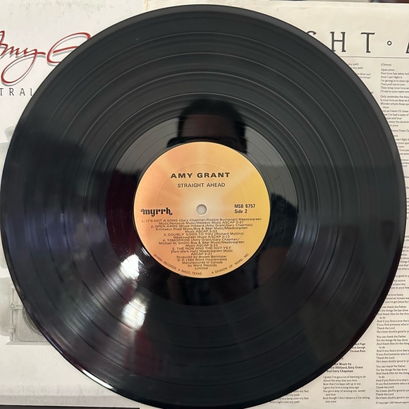 AMY GRANT 'Straight Ahead' Vinyl LP Record 1984 MSB6757 - Picture 6 of 10